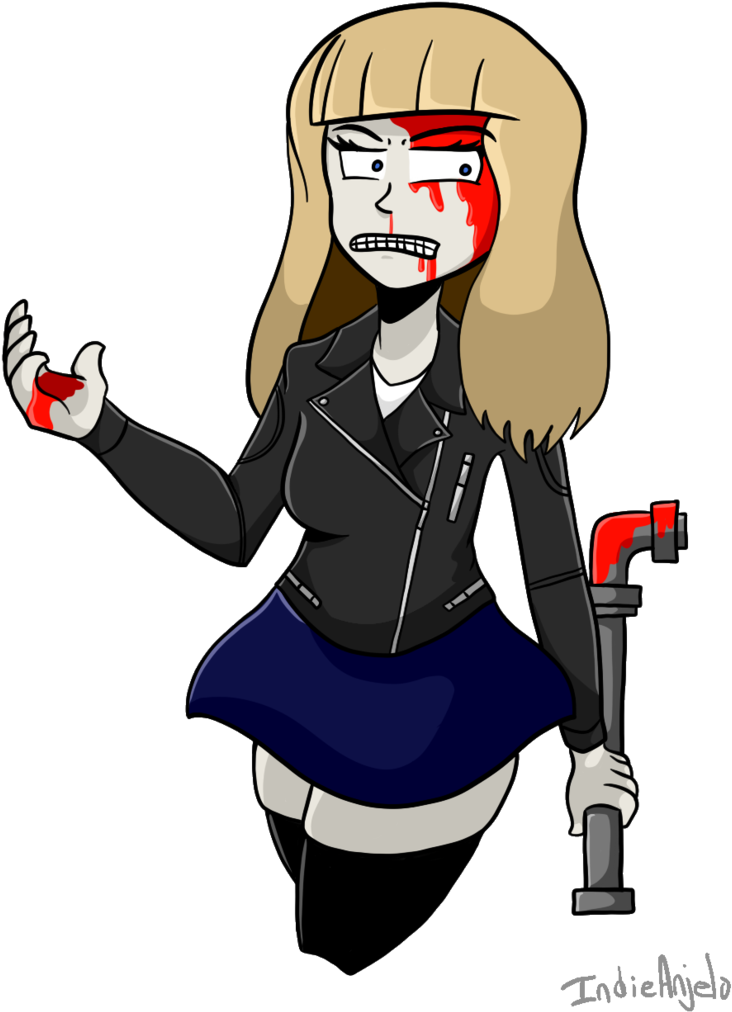 Pipe Girl By Indieanjelo - Cartoon (772x1036)
