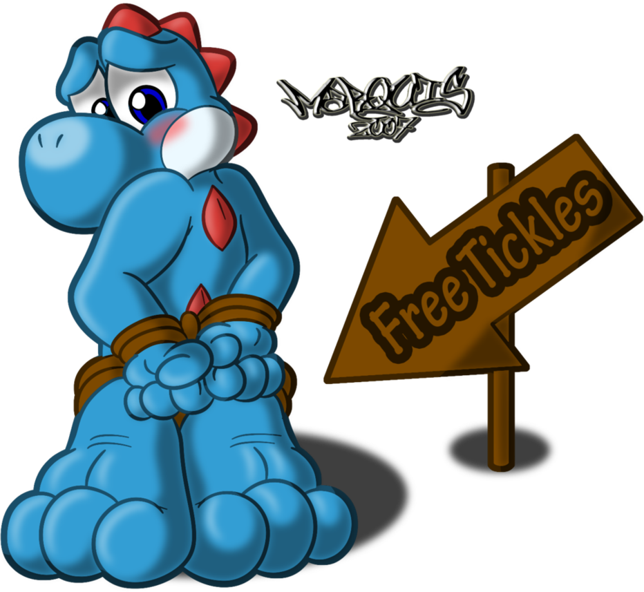 Tied Up And Blushed By Marquis2007 - Yoshi Tied Up (932x857)