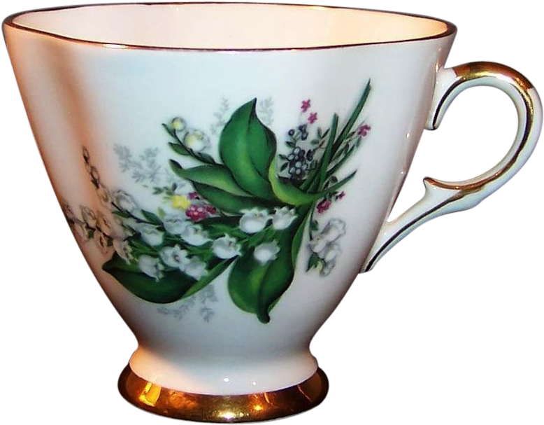 Vintage Royal Victoria Fine Bone China Tea Cup "lilies - Hrnek Derby 0,25 L Konvalinky+ Zel. Linka (777x777)