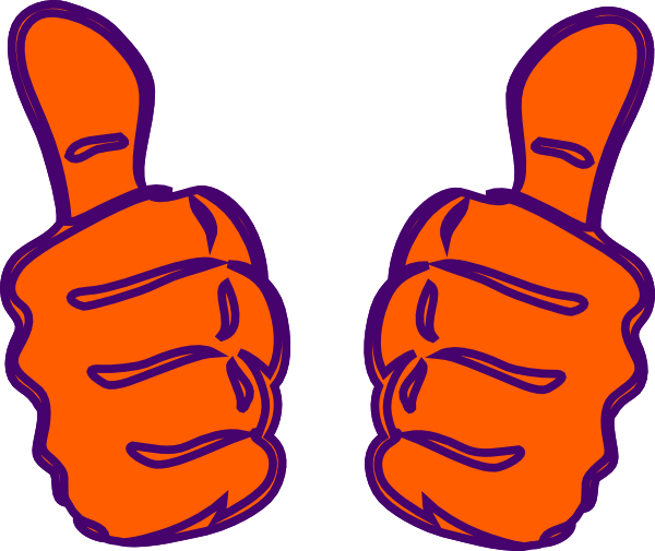 Two Thumbs Up Purple Blue Clip Art At Clker Com Vector - Two Thumbs Up Icon (600x505)