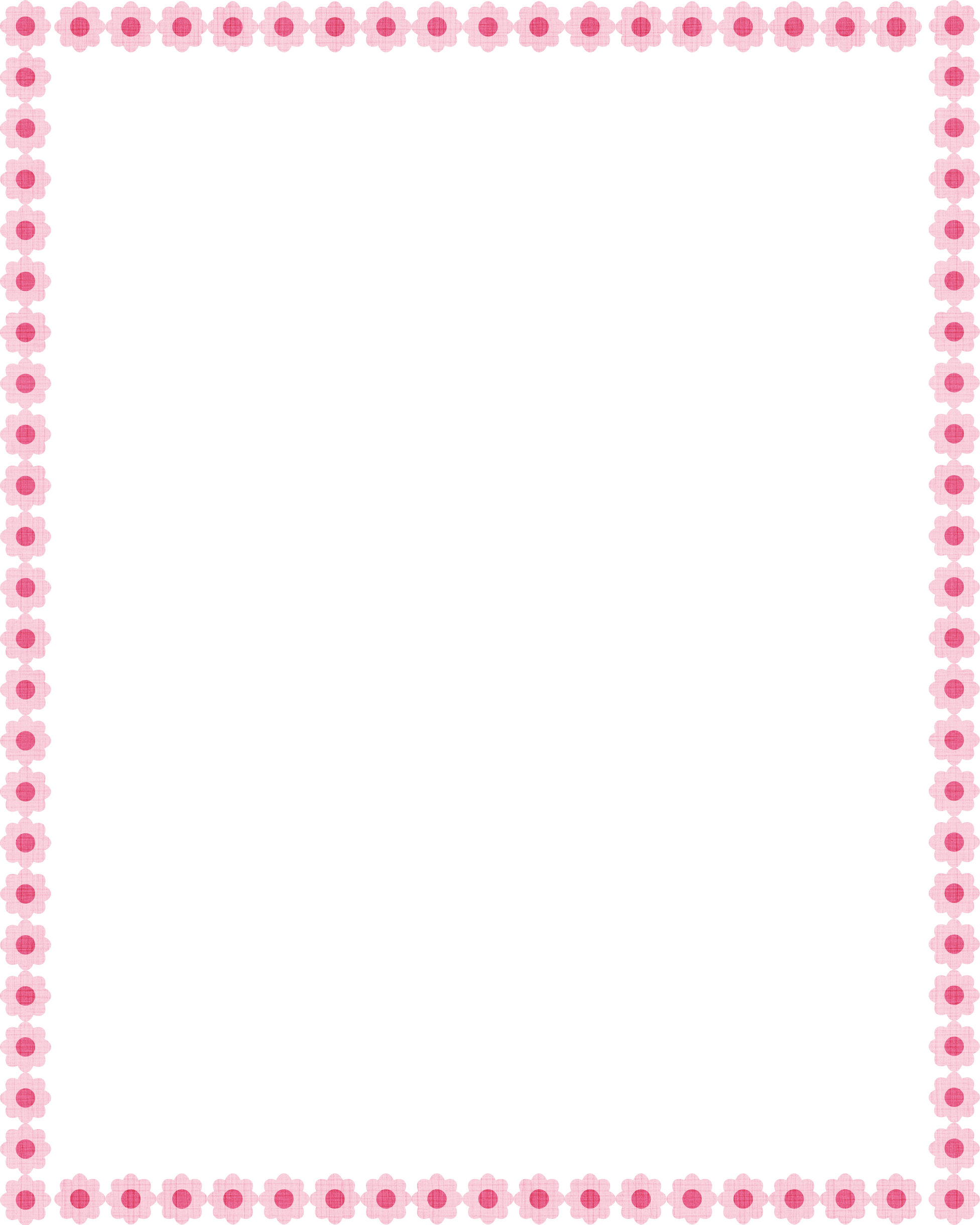Flower Border - Simple Red Page Border (1952x2439)