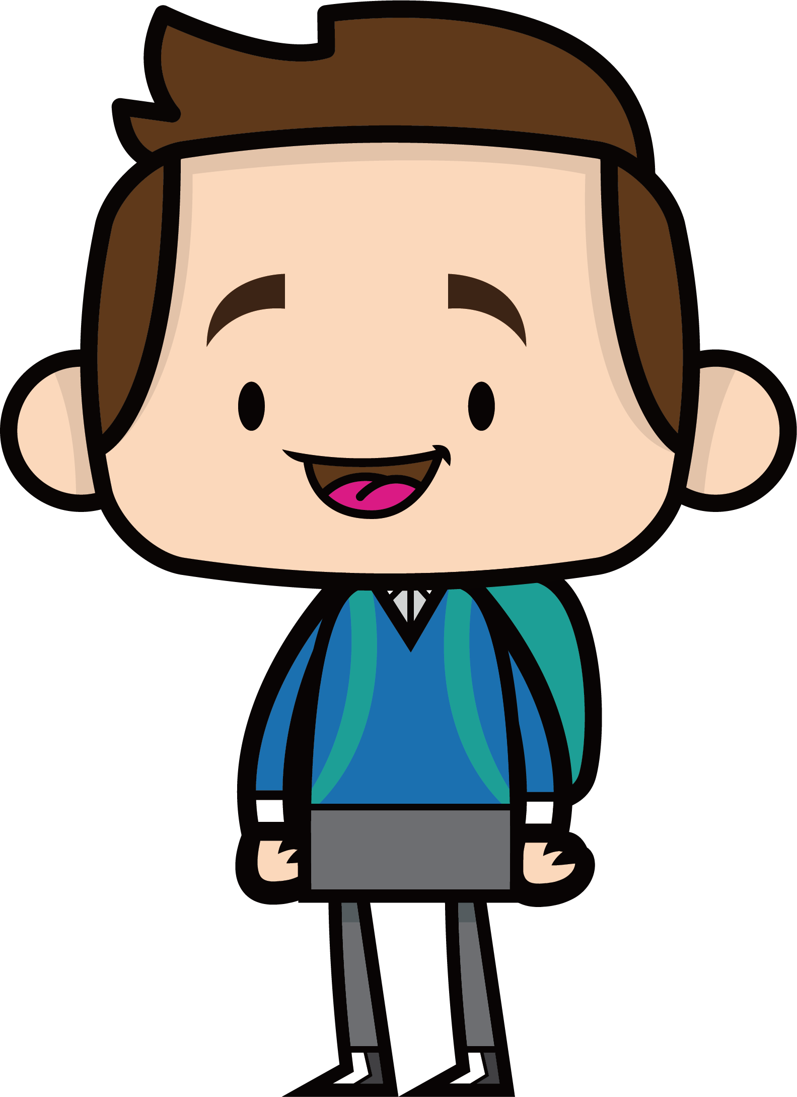 Vector Hand-painted Cute Little Doll - Vector Hand-painted Cute Little Doll (1583x2177)