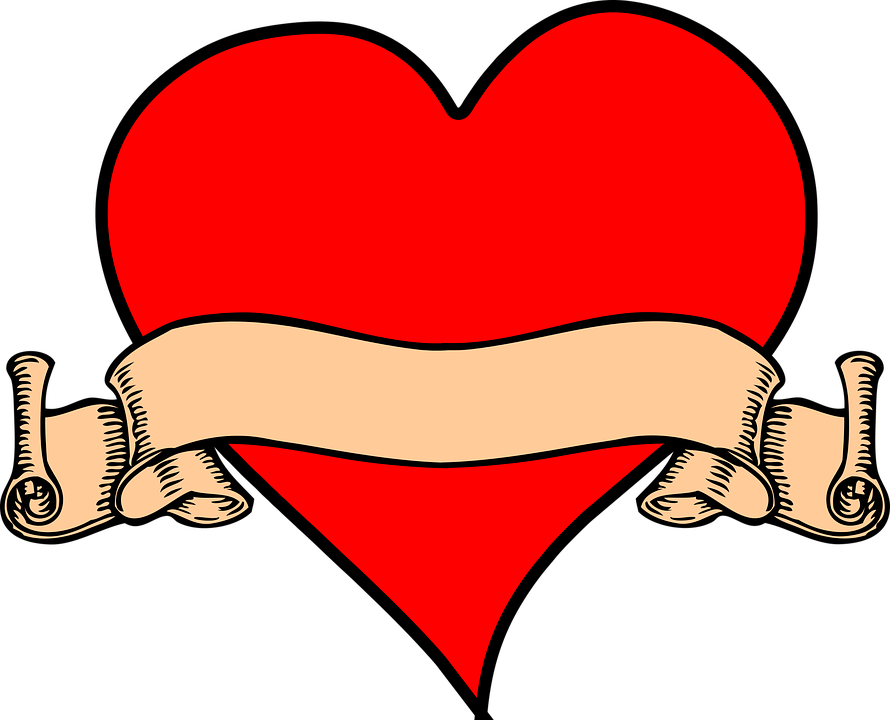 Human Heart Clipart 23, - Scroll Banner Clip Art (890x720)