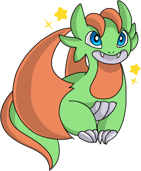 Shiny Croissant Dragon By Lazer-bunny - Cartoon (451x544)