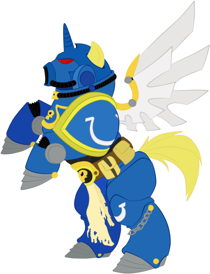 Warhammer Clipart Transparent - My Little Pony Space Marine (781x1022)