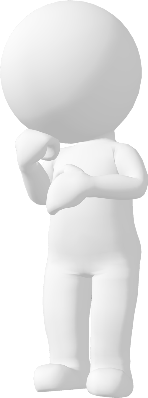 Thinking Man 3d Clipart (1500x1500)