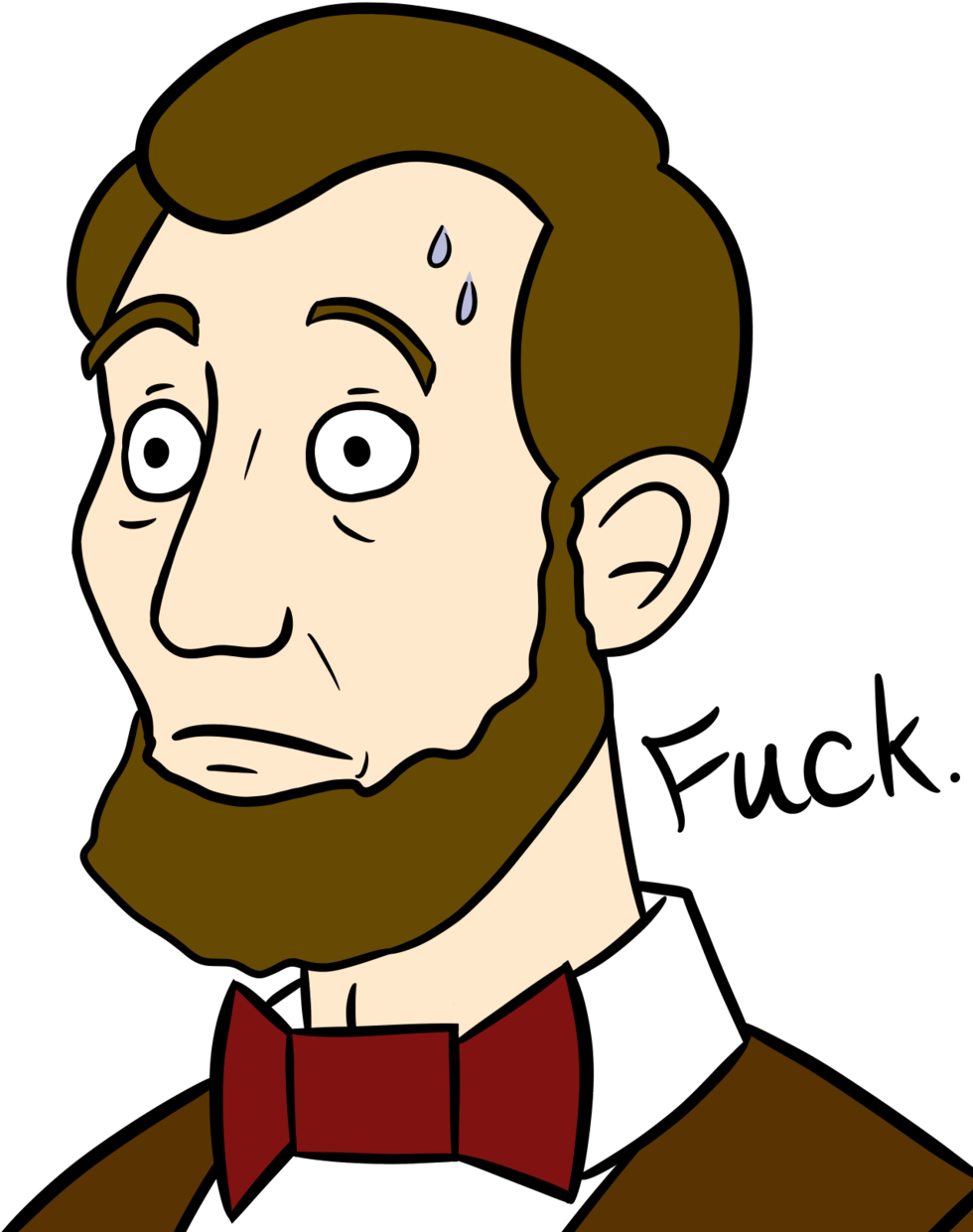 Nervous Abe Lincoln By Gyzmo-grim - Cartoon (1024x1320)