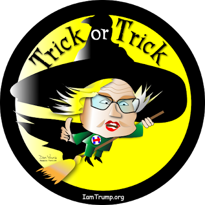 "trick Or Trick" Halloween Treats By Political Cartoonist - Cartoon (400x400)