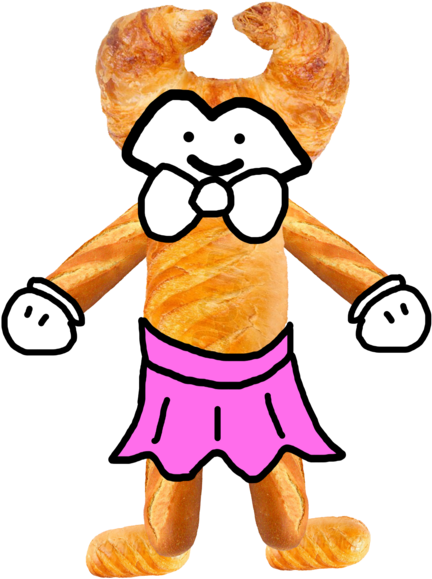 Bendy The Croissant, Now With A Body By Ddrl15 - Cartoon (755x1057)