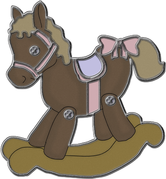 Vintage Rocking Horse Clipart - Horse (570x613)