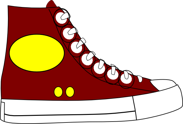 Converse Clipart Yellow - Shoe Laces Clip Art (600x408)