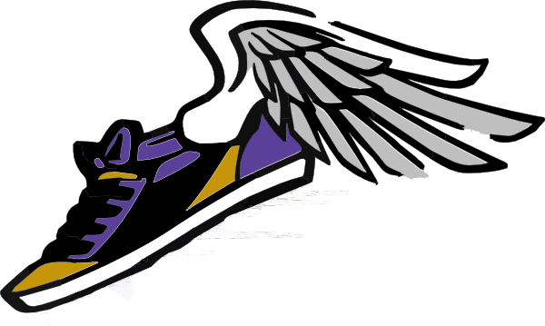 Kelly Shoes Cliparts - Trainer With Wing Logo (600x359)