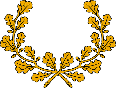 Branch, Leaf, Leafy, Leaves, Oak, Plant - Estonian Coat Of Arms (449x340)