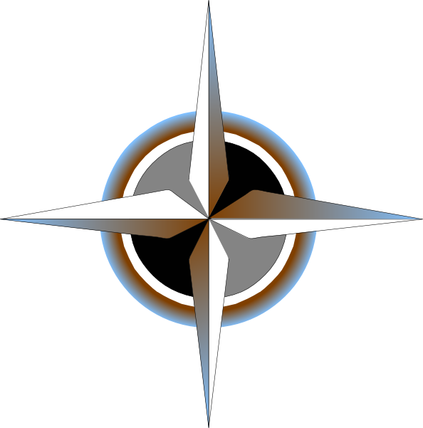 Compass Clip Art Sign Download Vector Clip - Compass Clipart Brown Png (594x601)
