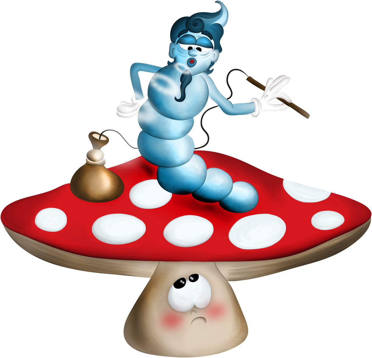 Alice's Adventures In Wonderland Queen Of Hearts Caterpillar - Alice's Adventures In Wonderland Queen Of Hearts Caterpillar (1280x1233)