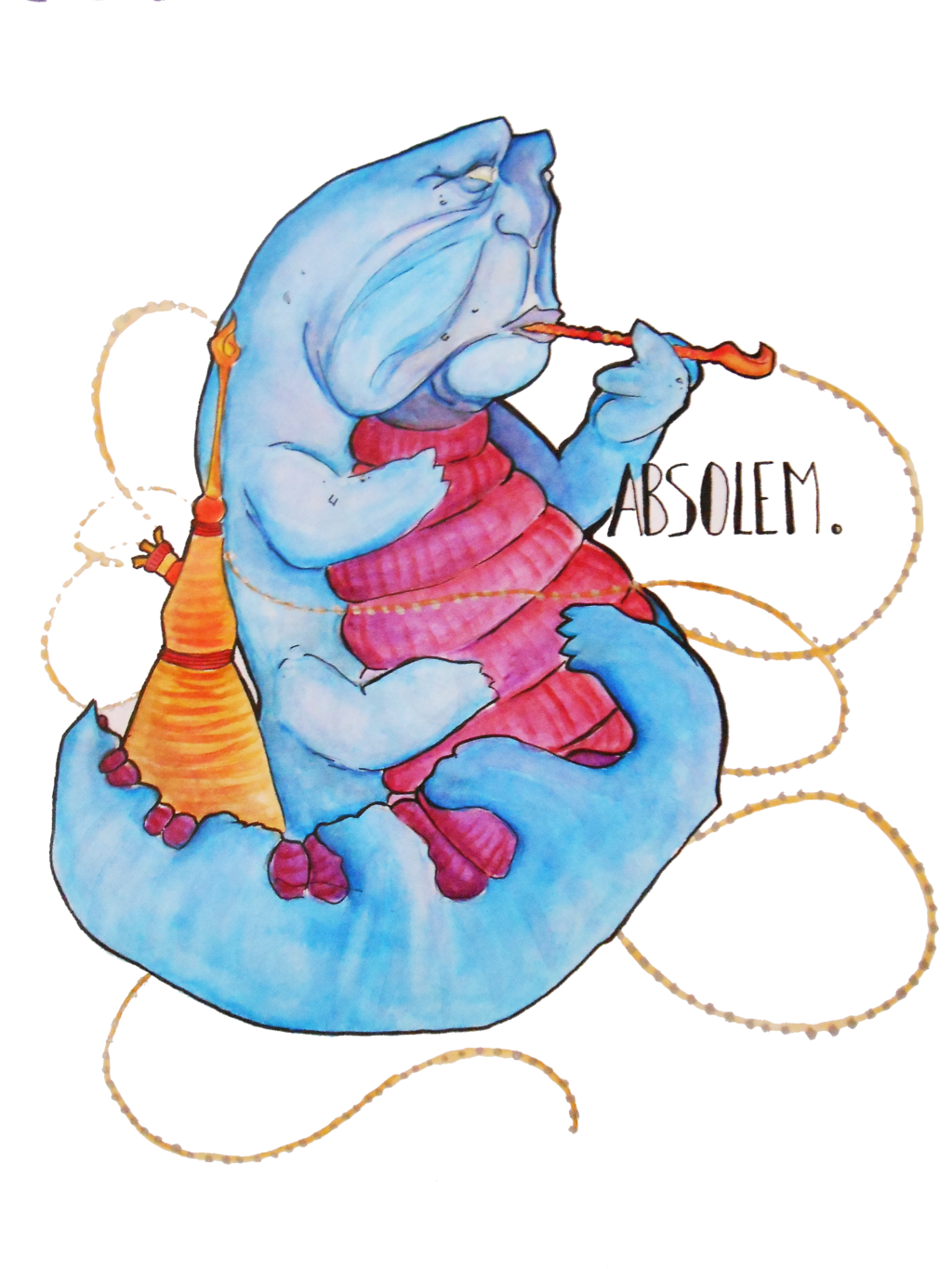 Absolem The Caterpillar By Demoncartoonist On Deviantart - Alice In Wonderland Absolem Png (1024x1365)