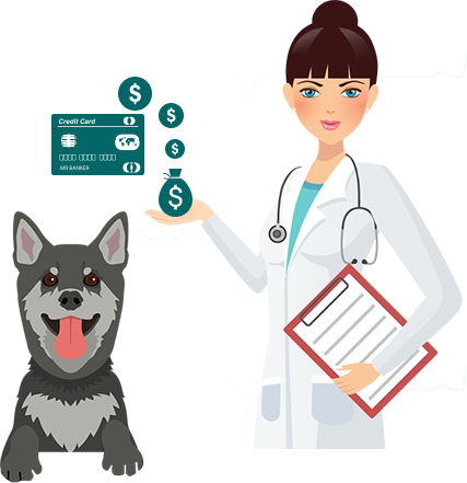 On Credit Card Processing - Cats And Dogs Cartoon (427x441)