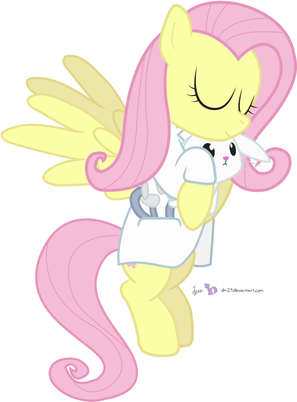 Angel Bunny, Artist - Fluttershy Flying My Little Pony (630x870)