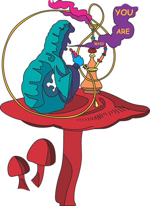 Alice In Wonderland - Alice In Wonderland - Ask Alice - The Smoking Caterpillar (511x700)
