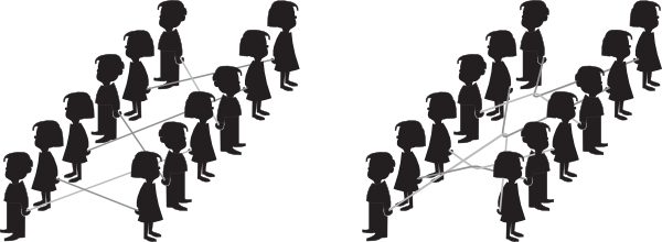 Rows Clipart Black And White (600x220)