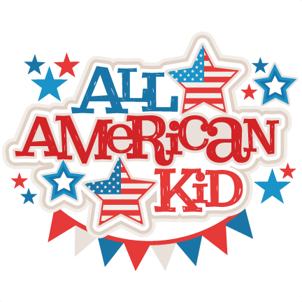 All American Kid Title Svg Scrapbook Cut File Cute - Clip Art (432x432)