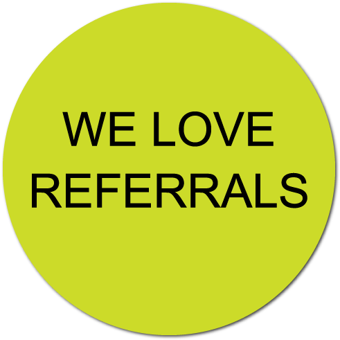 "we Love Referrals" Stickers, Special Offer Buy 1 Get - Love Referrals (500x500)