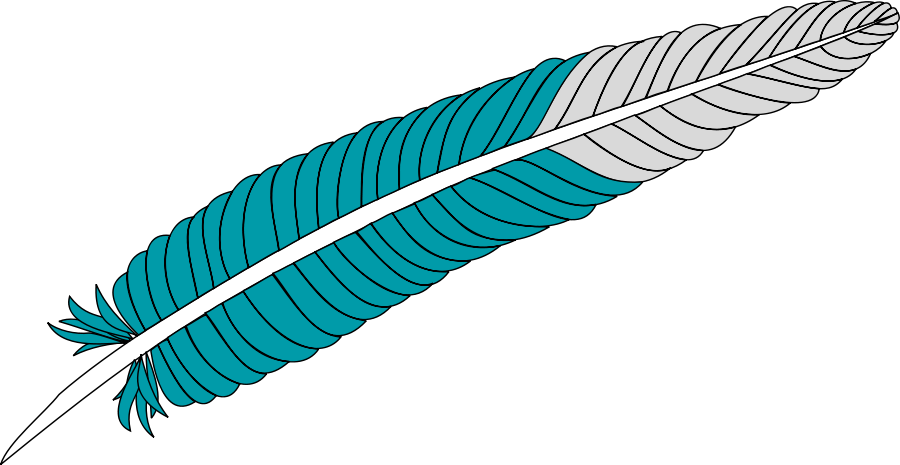 13815 Feather Blue Vector - Indian Feather Clip Art (900x465)