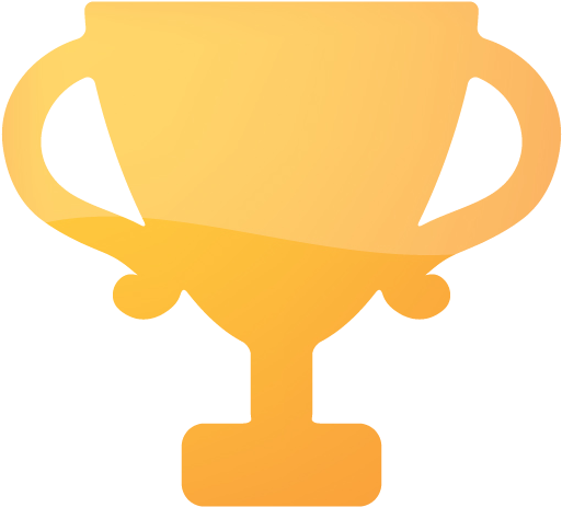 Web 2 Orange 2 Trophy Icon - Blue Trophy Icon Png (512x512)