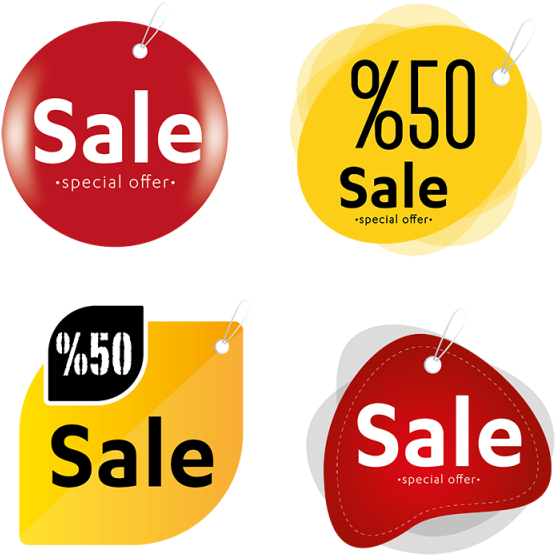 Vector Sales Label Set, Label, Sale, Offer Png And - Vector Graphics (640x640)