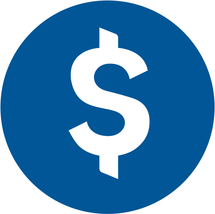 Dollar Sign Icon Blue Png For Kids - Dollar Sign In Circle (1000x1000)