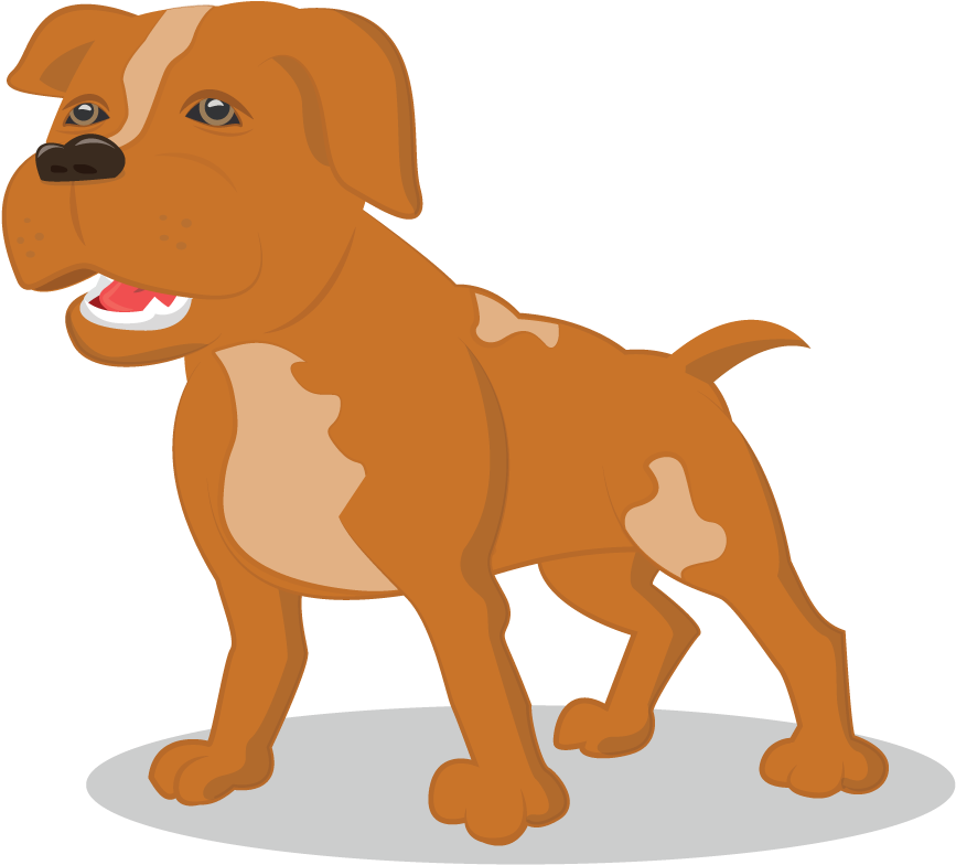 Wikilustrasi Anjing Pitbull Lucu - Anjing Kartun (923x1020)