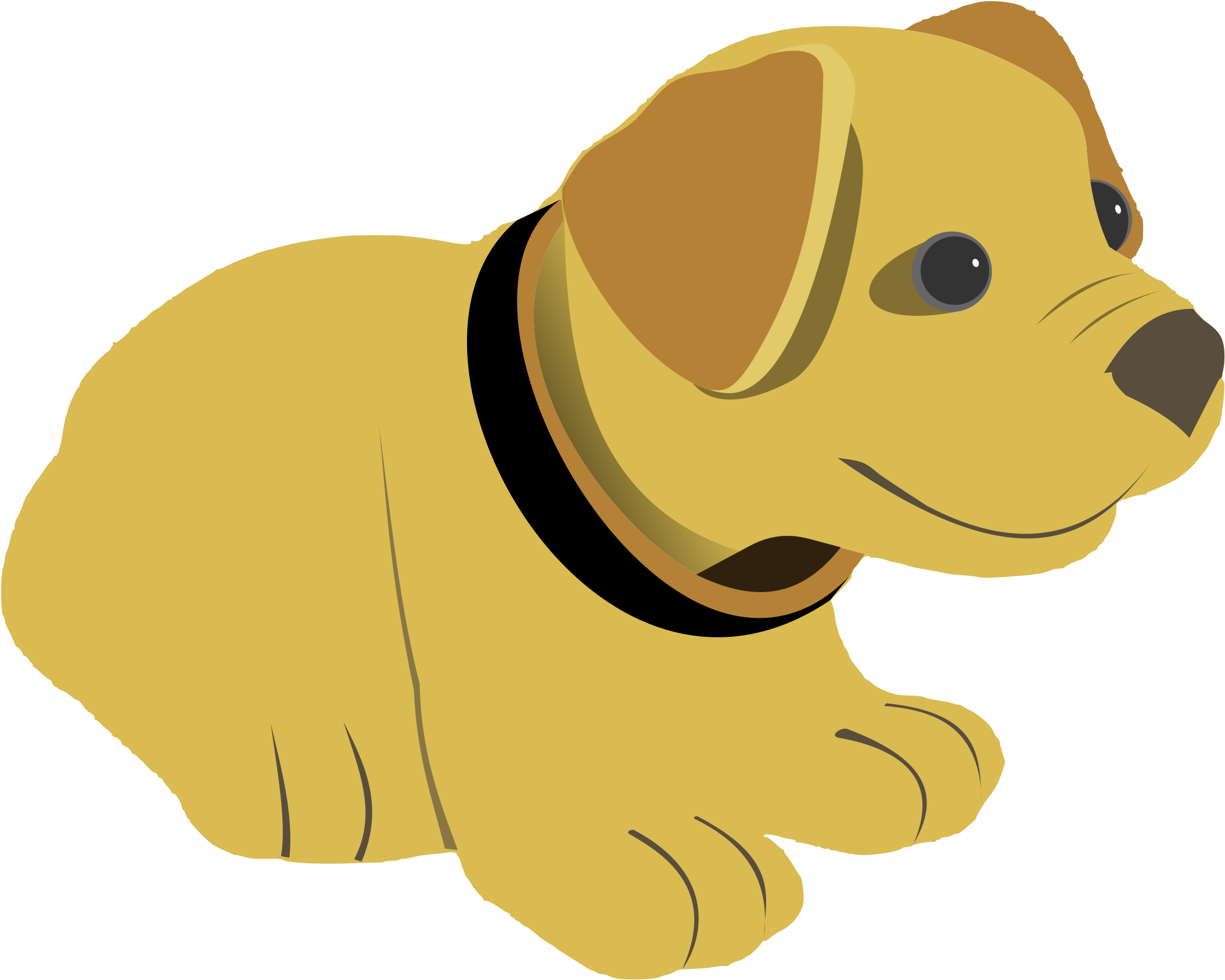 Anjing Lucu Kuning - Dog Icon Png (875x750)