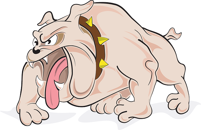 Collar Mad, Angry, Dog, Bulldog, Tongue, Collar - Angry Dog Clip Art (640x414)