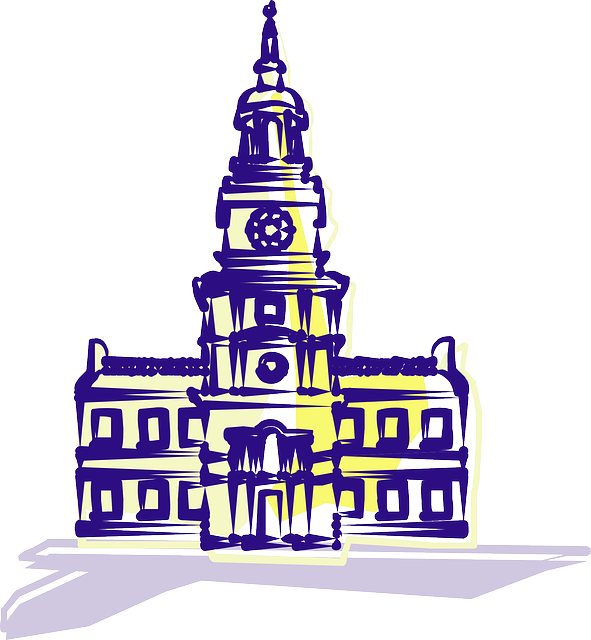 Independence Building, Tower, Shadow, Color, Hall, - City Hall Clip Art (591x640)