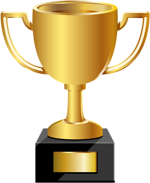 Trophy Clipart Golden Cup - Trophy Clipart (492x600)