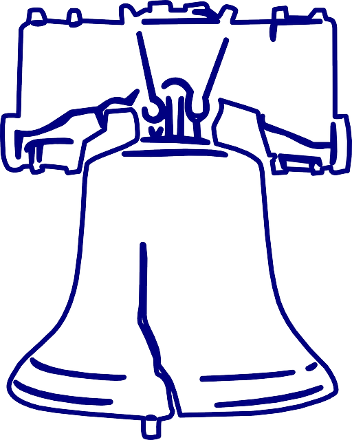 White Black, Outline, Drawing, Liberty, Sketch, White - Liberty Bell Coloring Page (512x640)