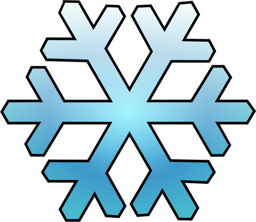 Illustration Vectorielle De Flocon De Neige Bleu Ombré - Snowflake Clip Art (500x435)