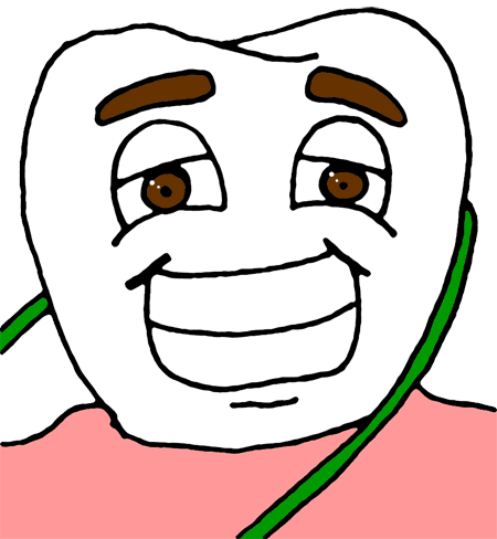 Healthcare - Flossing Clipart (450x488)