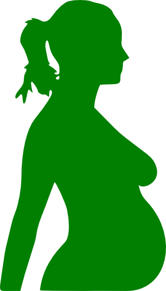 Pregnant Woman Silhouette Clip (342x598)