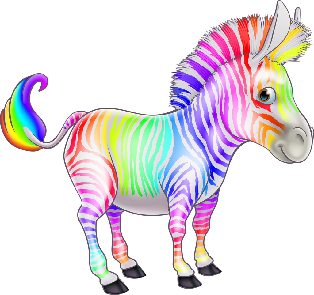Zoos - Unicorn Rainbow Zebra (1024x963)