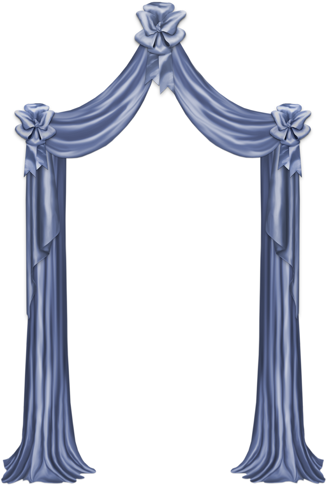 Blue Curtain Decor Png Clipart Picture - Blue Curtain Png (1141x1715)