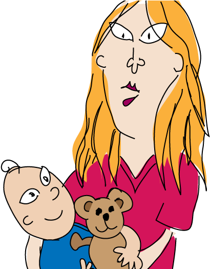 Wait Before Your Baby Can Go Out Into The World, There - Cartoon (454x523)