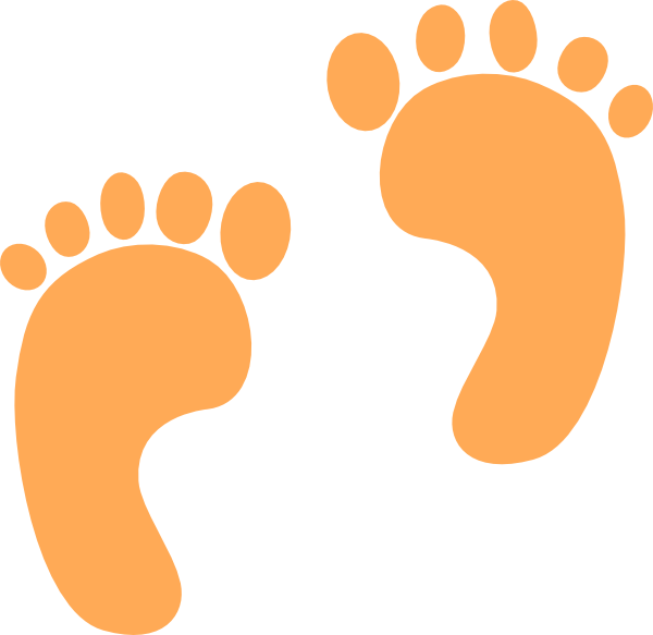 Footprints Clip Art At Clker - Voy A Ser Papa De Una Princesa (600x583)