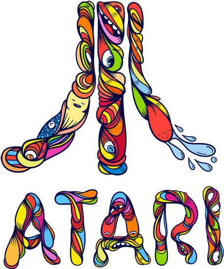 Las Coloridas Marcas De Maxine Roy - Atari Clip Art (567x618)