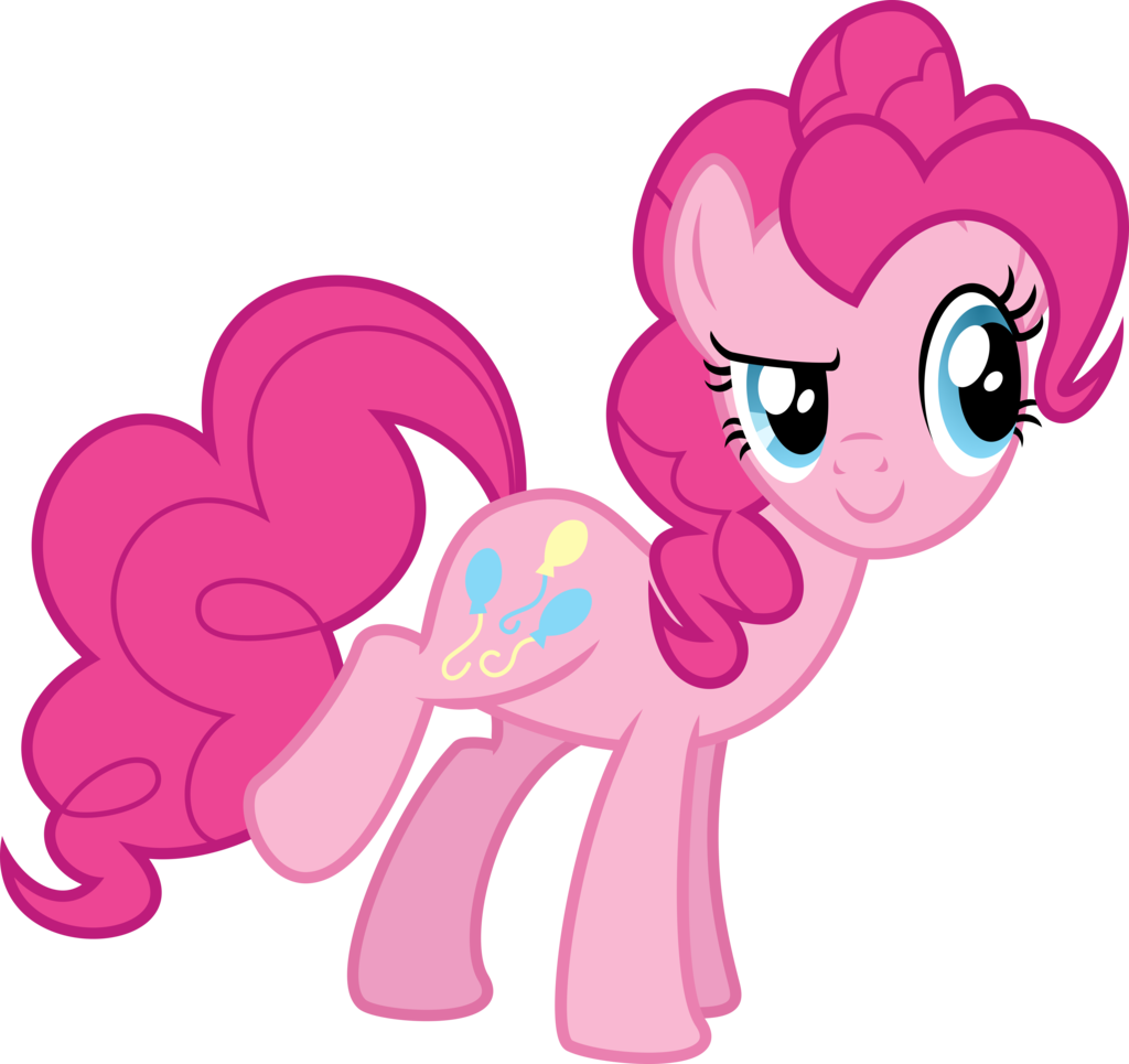 Pinkie Pie Eating A Cupcake Vector By Ponyengineer - Mlp Pinkie Pie Vector (1024x965)