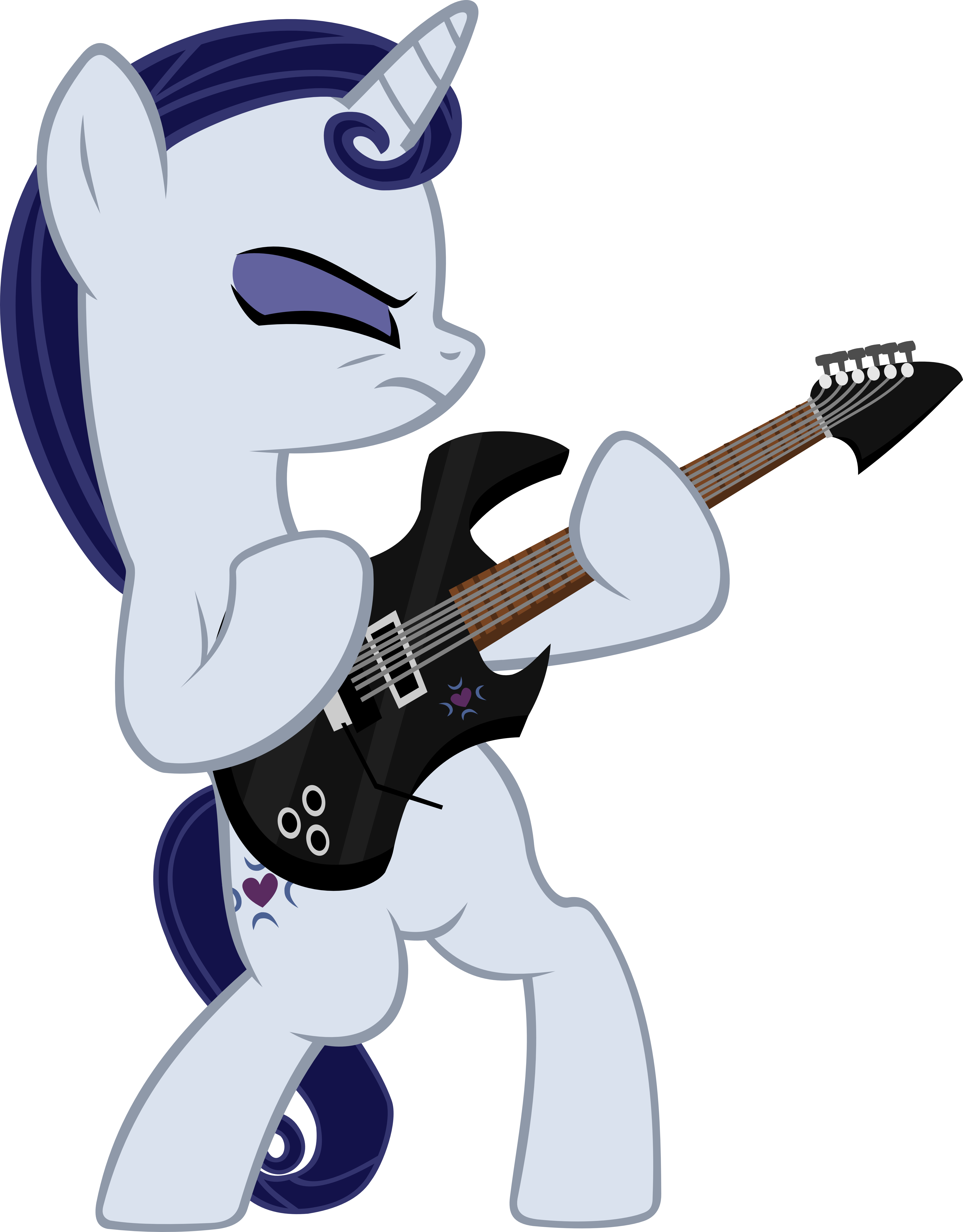 Moonlight Raven With Guitar By Ironm17 Moonlight Raven - Mlp Moonlight Raven (5117x6547)