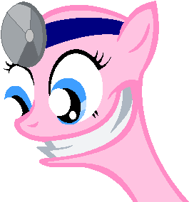 Pinkie Pie Creepypasta Cupcakes For Kids - My Little Pony Cupcakes Smile (383x361)