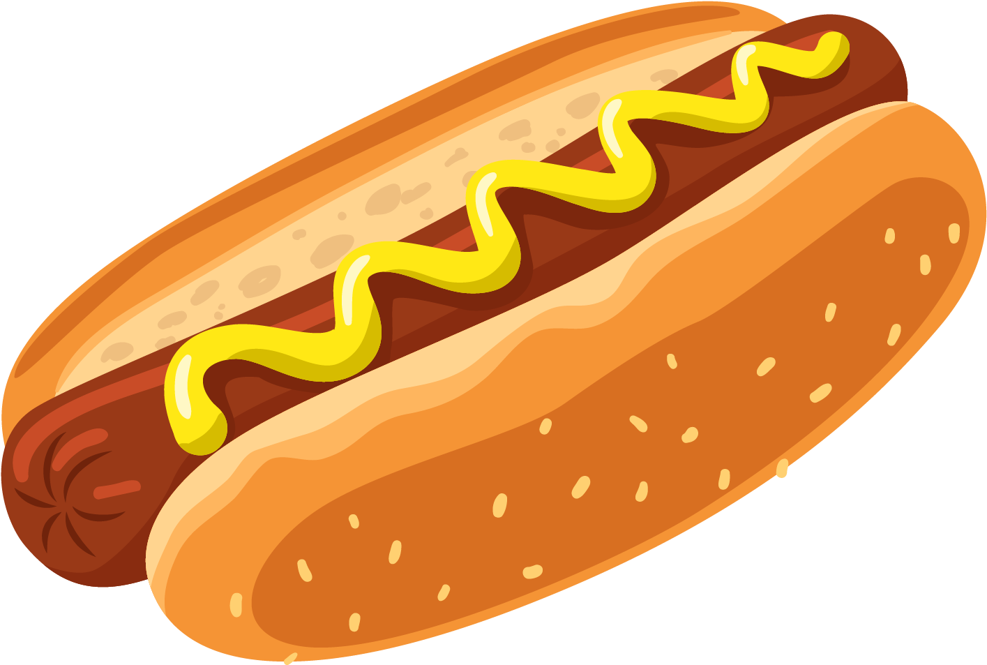 Junk Food Png Clipart Image 01 - Hot Dog Vector Png (1506x952)