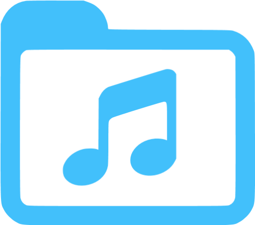 Caribbean Blue Music Icon - Download Icon Orange (512x512)