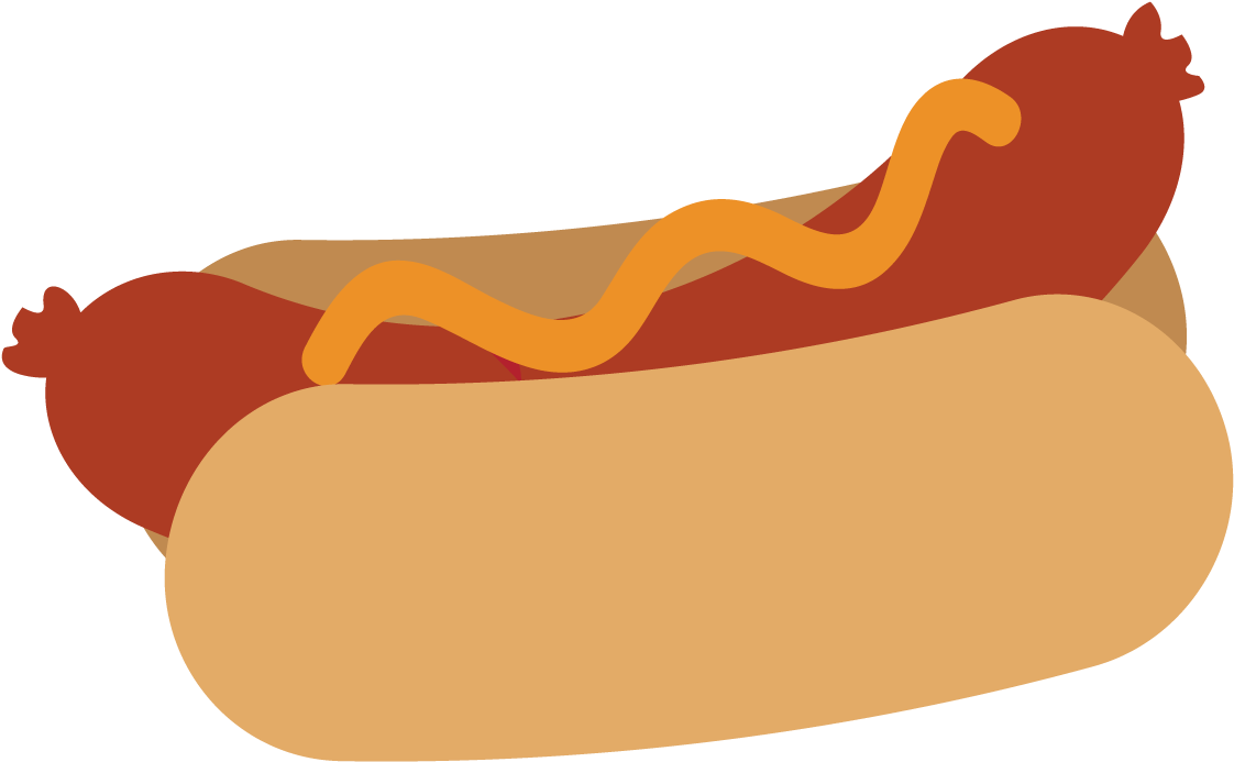 Hot Dog Sausage Bread Clip Art - Vector Graphics (1276x1276)